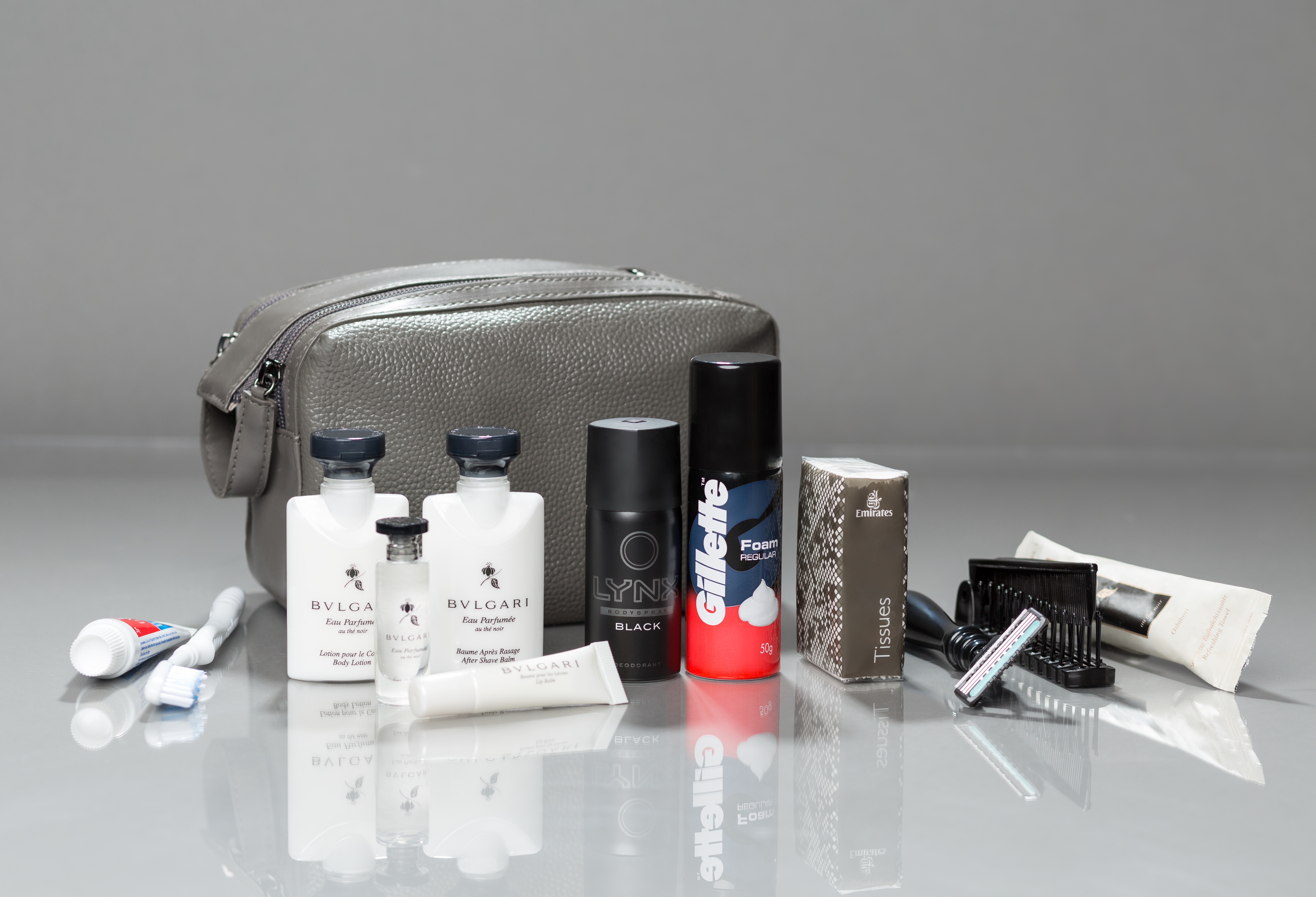 a group of personal care items on a table