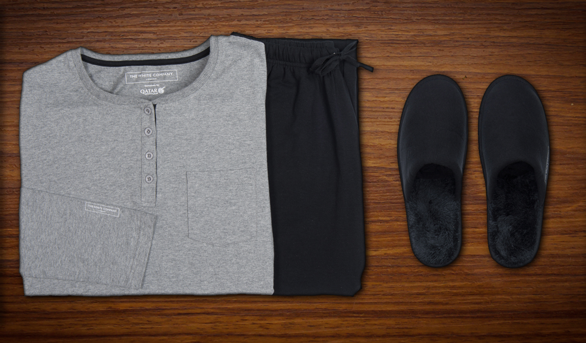 a pair of grey and black clothes