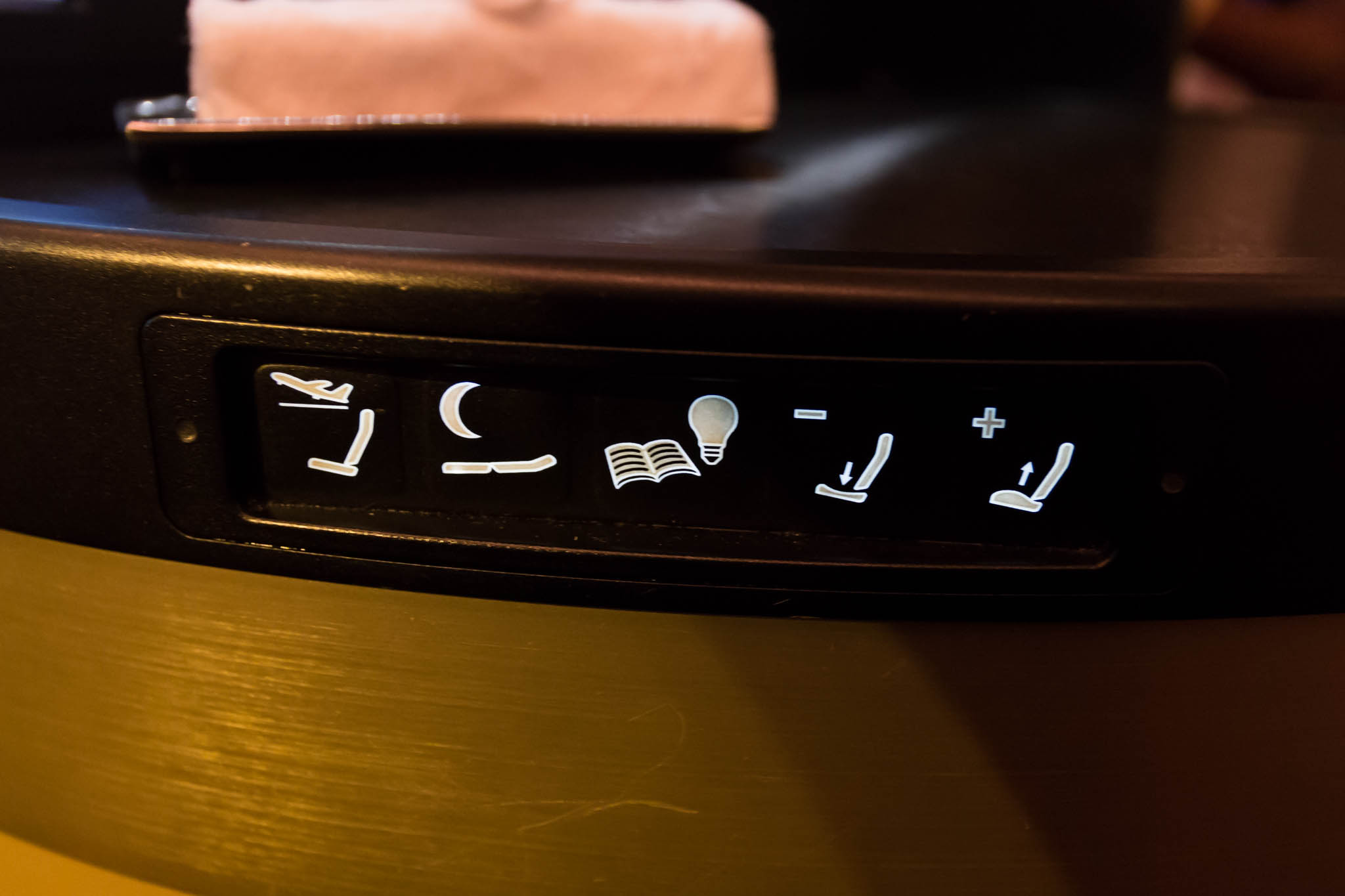 a close up of a seat