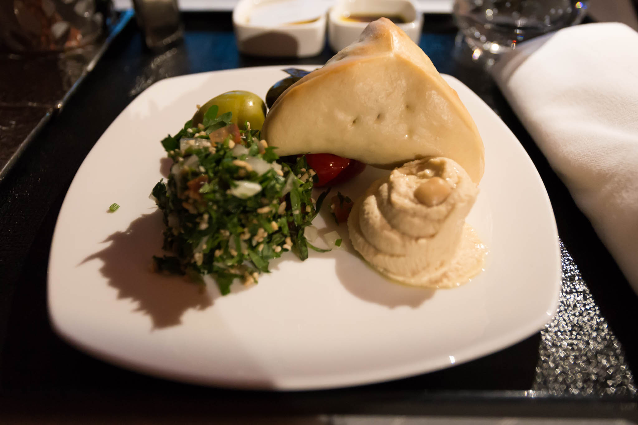 a plate of food on a table
