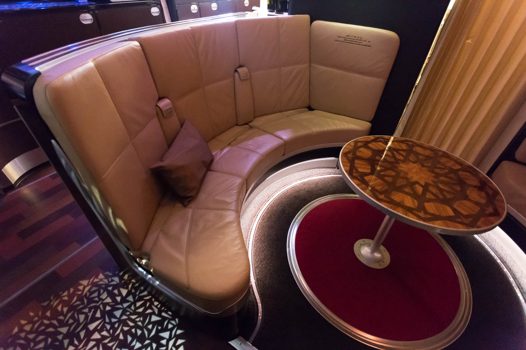 a couch and table in a room