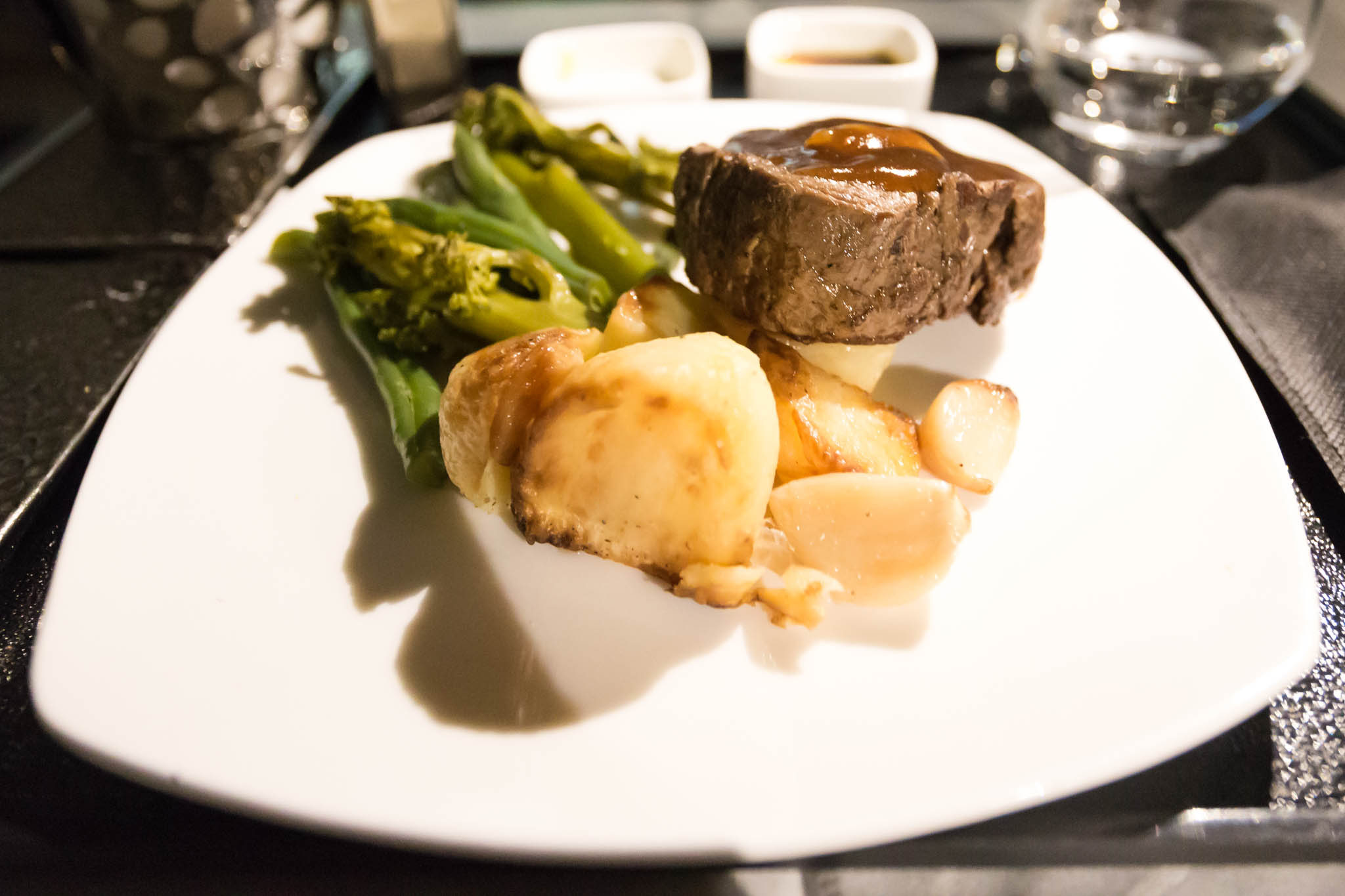 a plate of food on a table