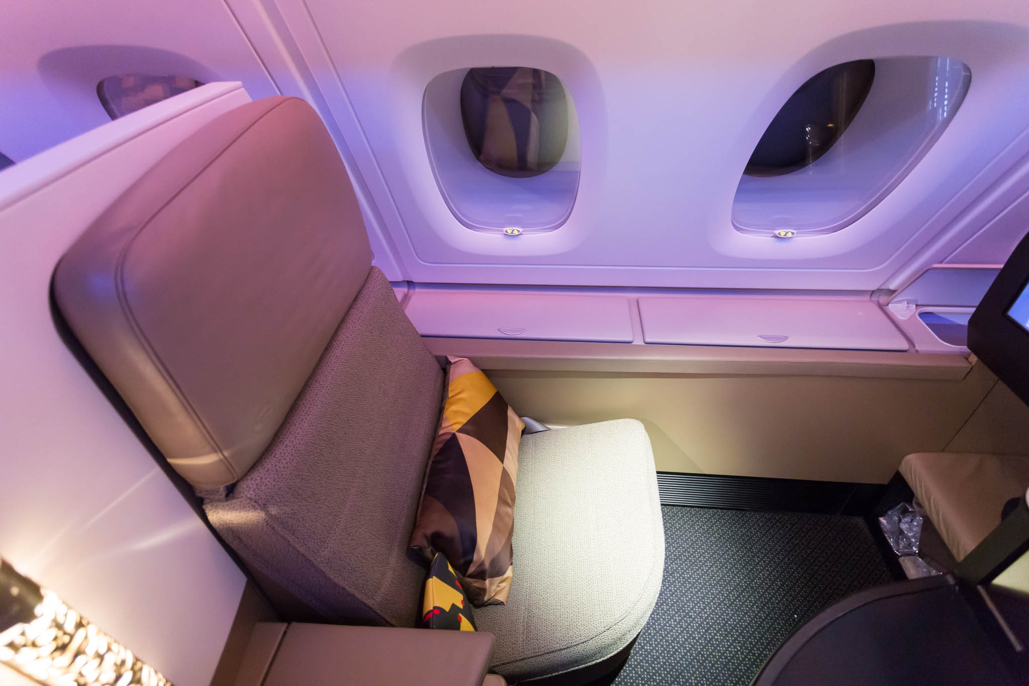 a seat in a plane