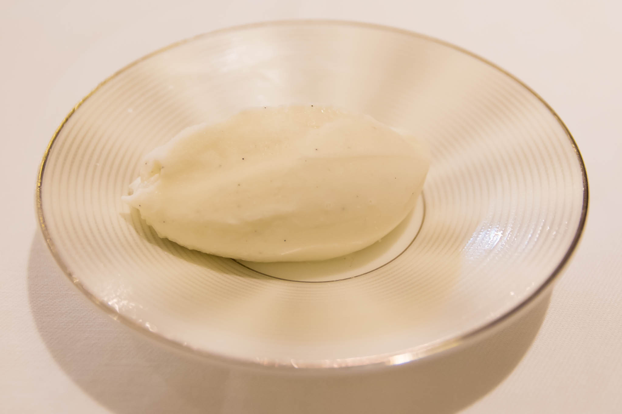 a white object on a plate