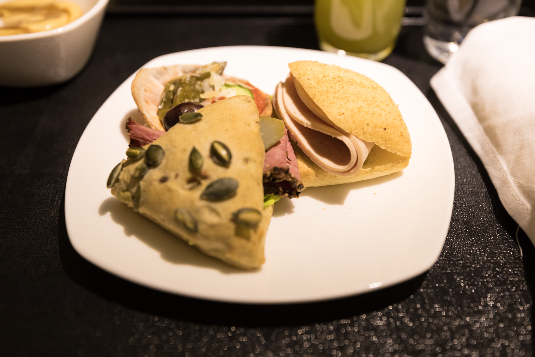 a plate of food on a table