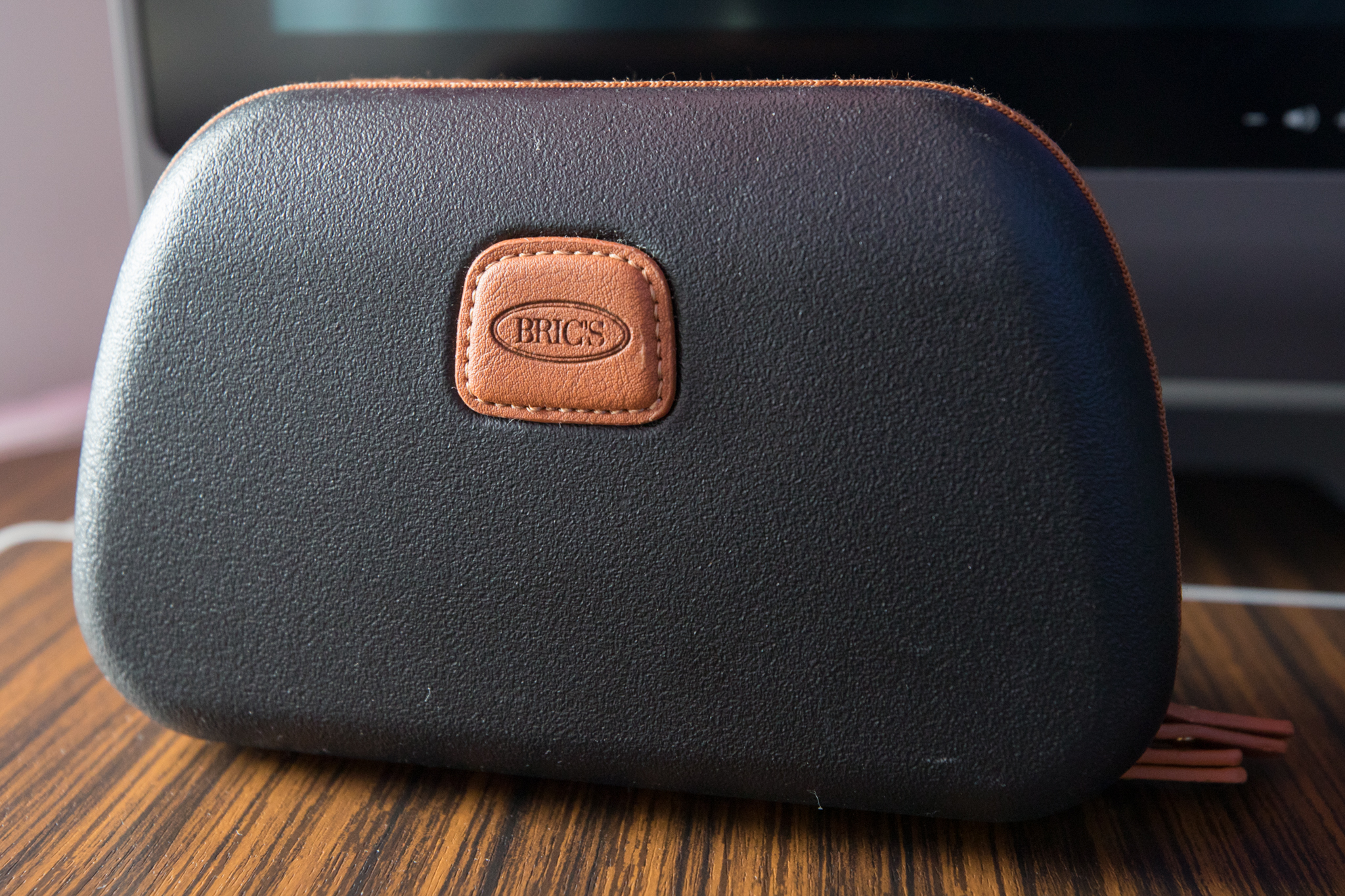 a black and brown leather case