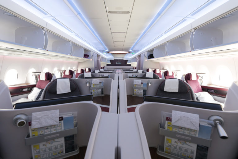 Review - Qatar Airways A350 Business Class Singapore - Doha - Points ...