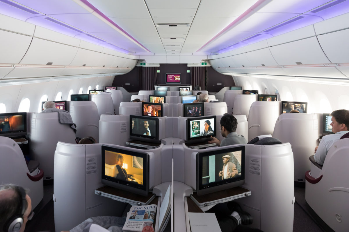 Review - Qatar Airways A350 Business Class Singapore - Doha - Points ...