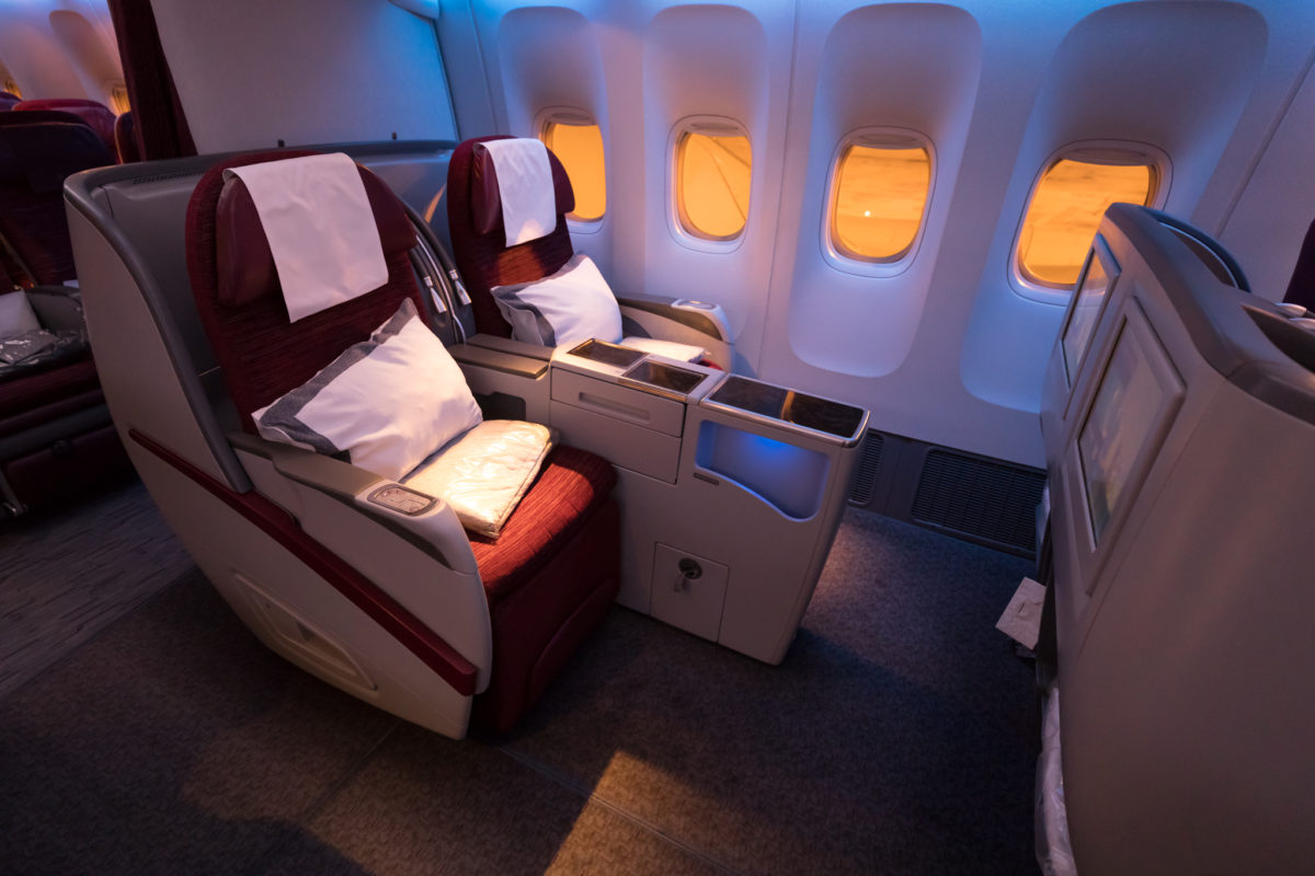 Review - Qatar 777-200LR Business Class Doha - Auckland, The Longest ...