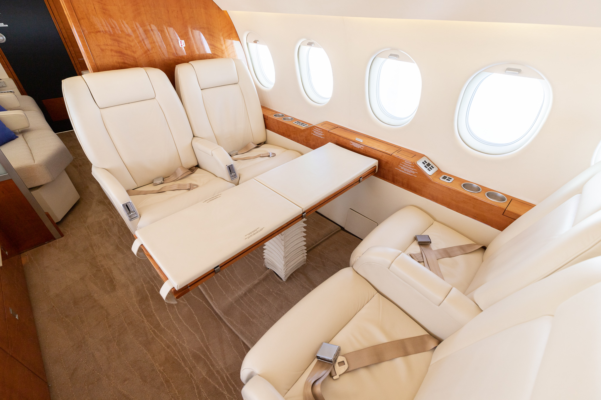 a white seats in a plane