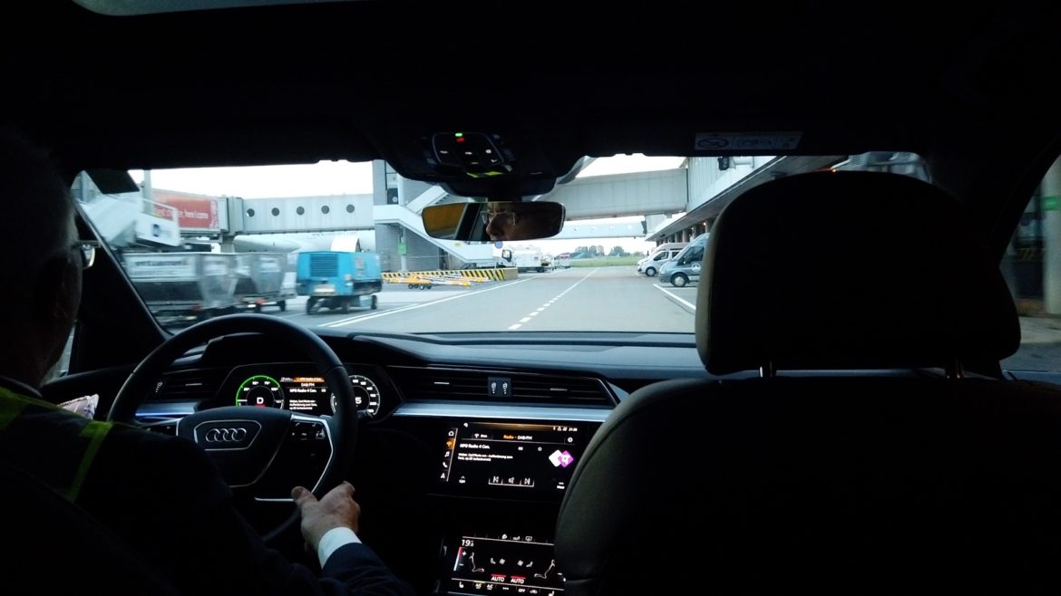 a view from inside of a car