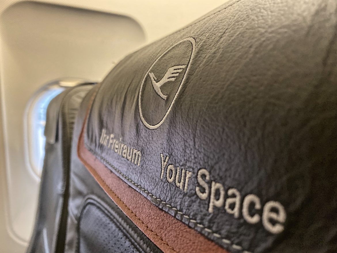 a close up of a leather seat